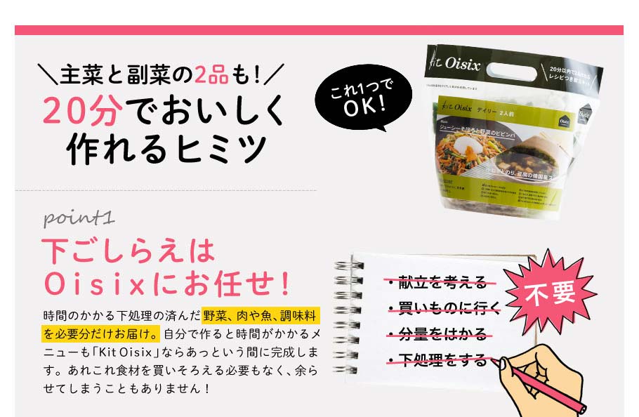 どうして20分で作れるの?