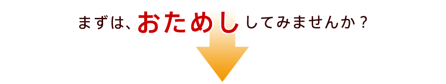 まずは、おためししてみませんか?